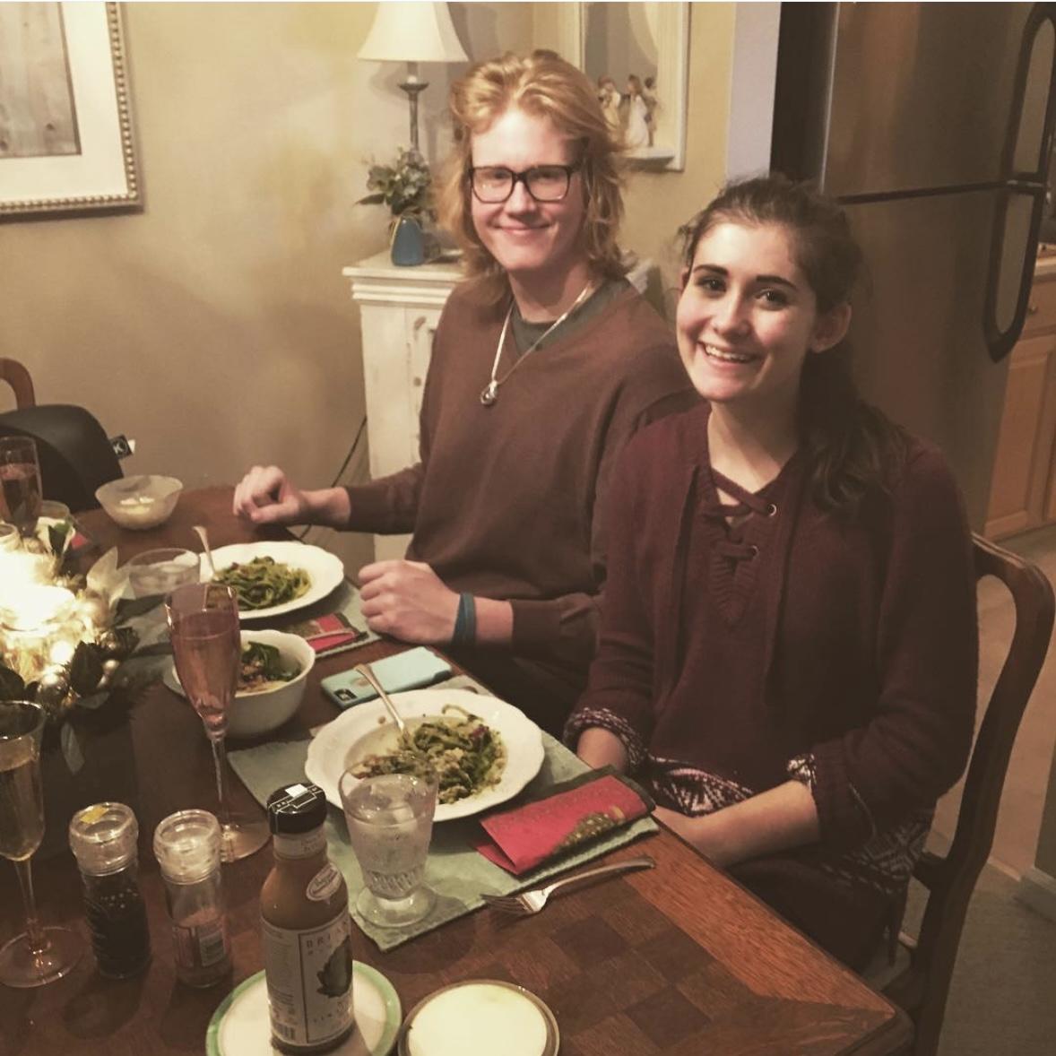 Visiting Kendall's Mom (Donna) after our first college semester for a home cooked meal in Niskayuna, NY.
(January 2017)