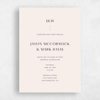 Beige Wedding Invitation - Corinth Portrait