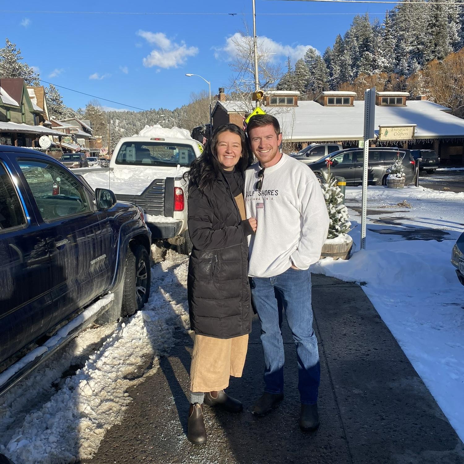 James took me to Evergreen, CO for a day trip and coffee date. We saw ice fishers on the lake!