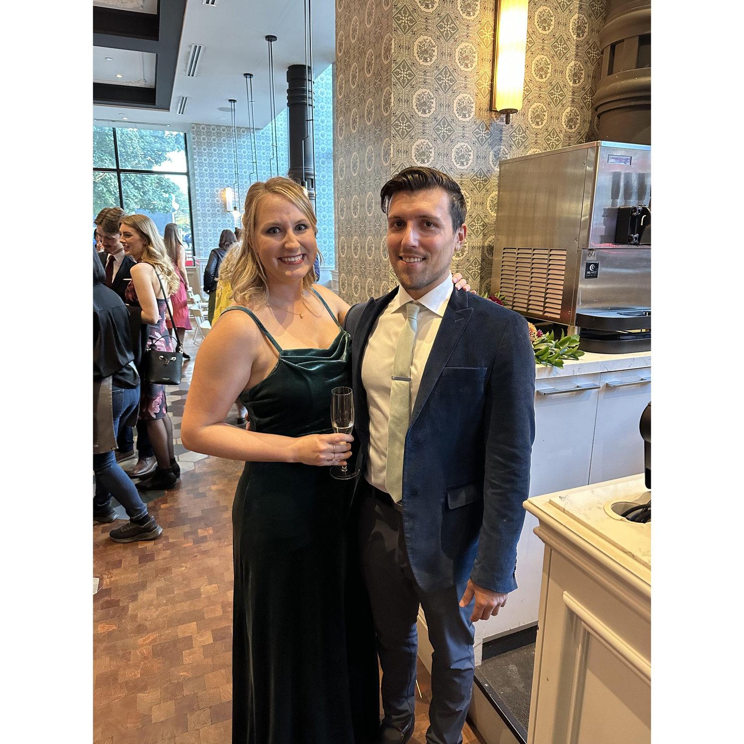 At Danielle and Kai's wedding in Toronto - the first of all our weddings last summer where it was Leiya in the wedding party and not Jack!