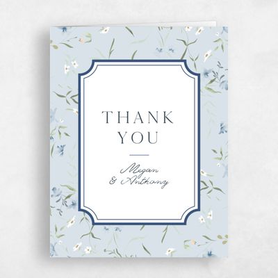 Blue Whisper Wedding Thank You - Vasara Portrait