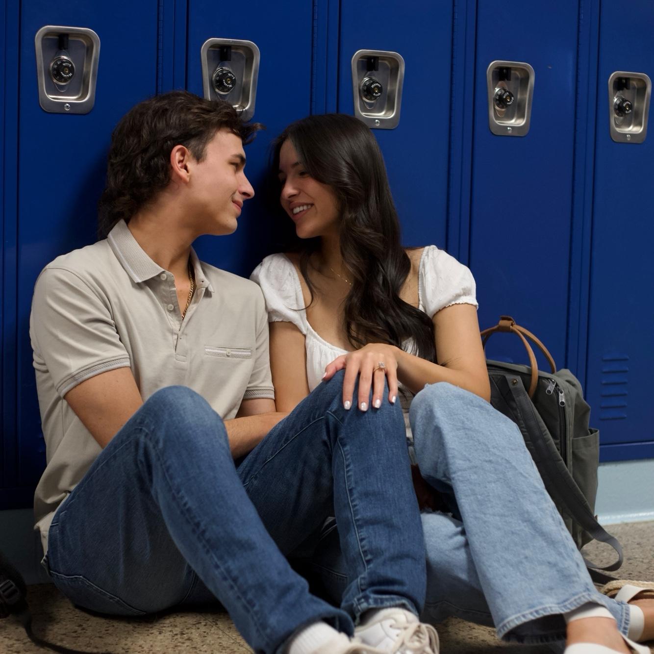 One of our favorite photos from our first engagement shoot at our old highschool