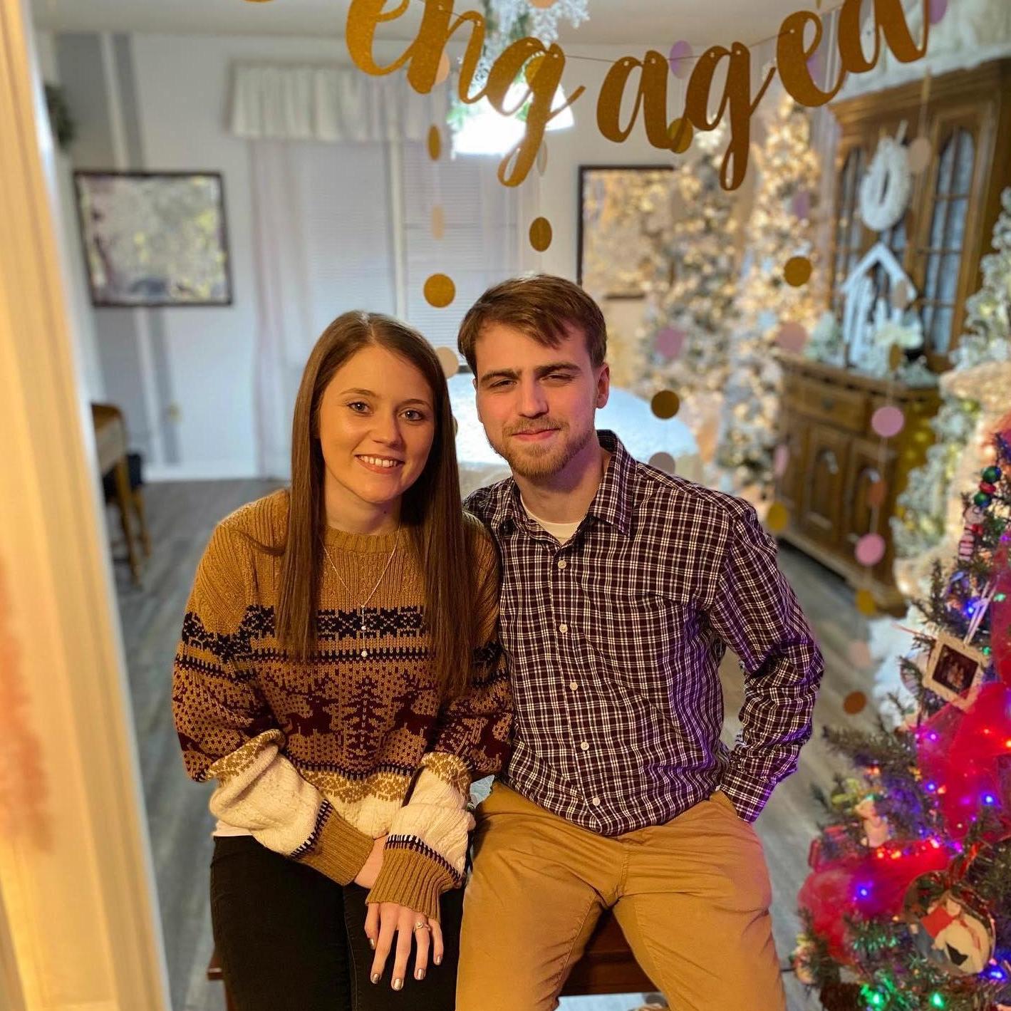 Christmas Eve just a few days after we got engaged when we told our extended family!