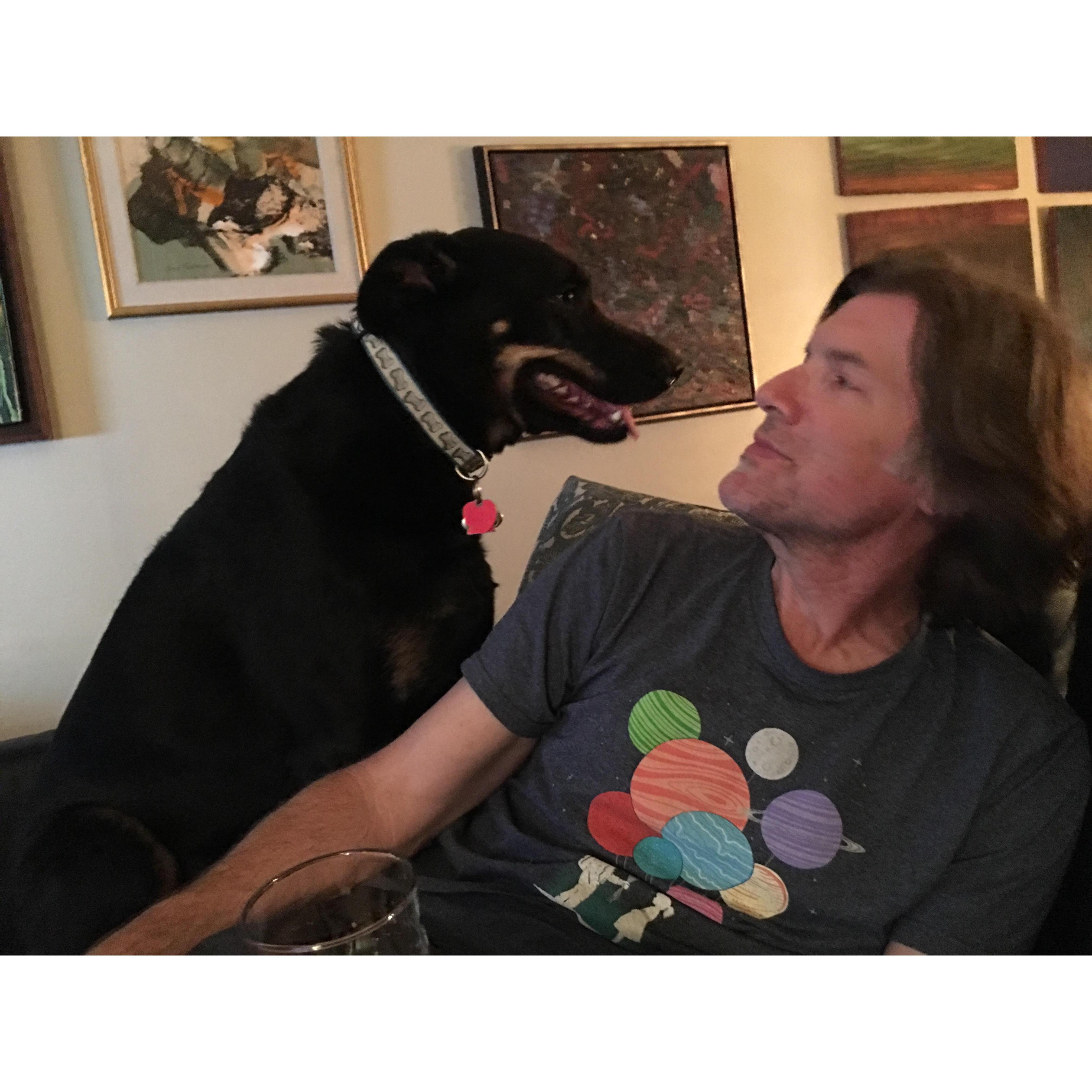 Loki loving Daddy!