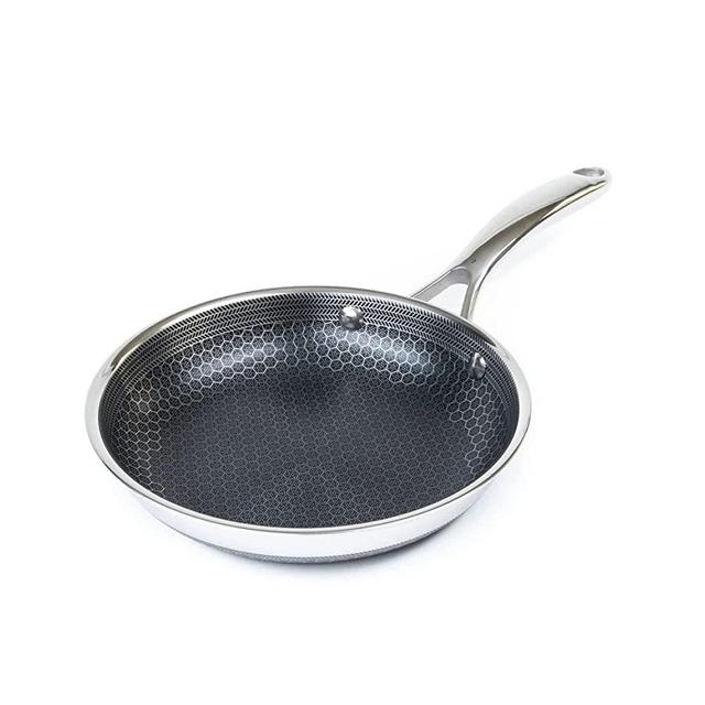 HexClad 14 Inch Hybrid Stainless Steel Wok Pan with Stay Cool Handle PFOA  Free, Dishwasher and Oven Safe, Works with Induction, Ceramic, Non-Stick,  Electric, and Gas Cooktops, Furniture & Home Living, Kitchenware