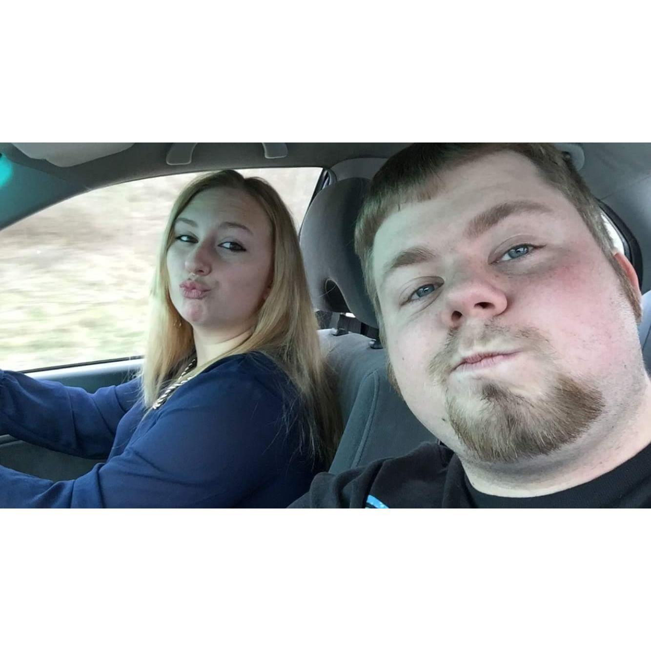 We love car rides! Especially when we are listening to Disney