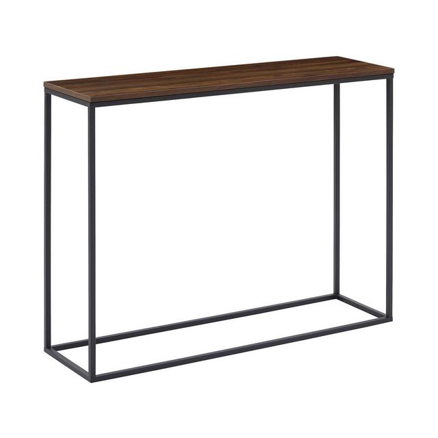 42" Open Box Entry Table Dark Walnut/Black - Saracina Home