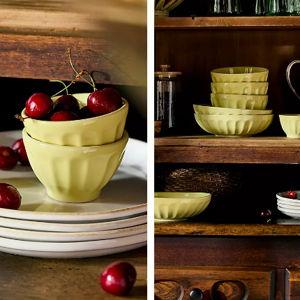 The Latte Stoneware Nut Bowls, Set of 4: Amelie Edition