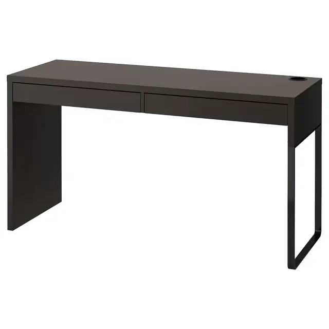 Desk, black-brown55 7/8x19 5/8 "