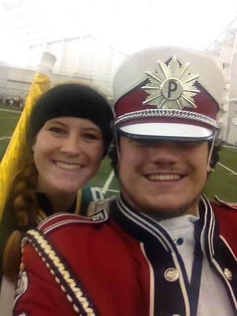 2014. Cam came back from college and marched in a halftime field show at the Packers vs. Patriots game November, 2014. Didn't get to watch the game, but saw many players up close!
