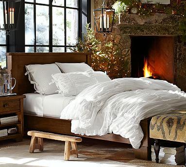 Hadley Ruched Standard Sham-White