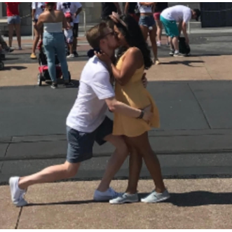Seconds after she said "YES"