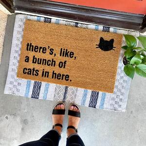 THE ORIGINAL bunch of cats in here™ doormat - 18"x30" - cat lover - funny doormats - cat lady - housewarming