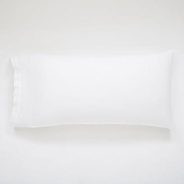 Belgian Linen King Pillowcase, Set of 2, White