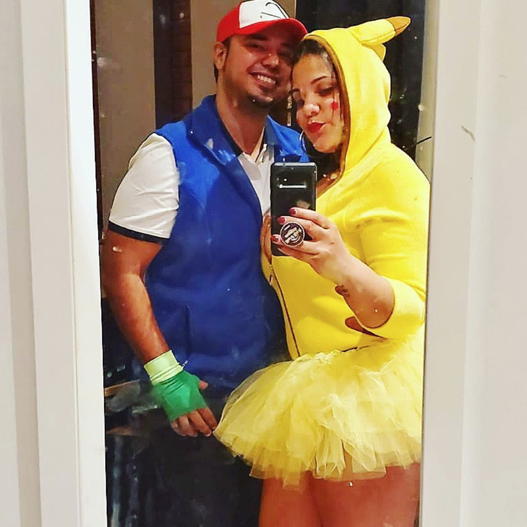 Our first Halloween couple's costume! Ash & Pikachu.