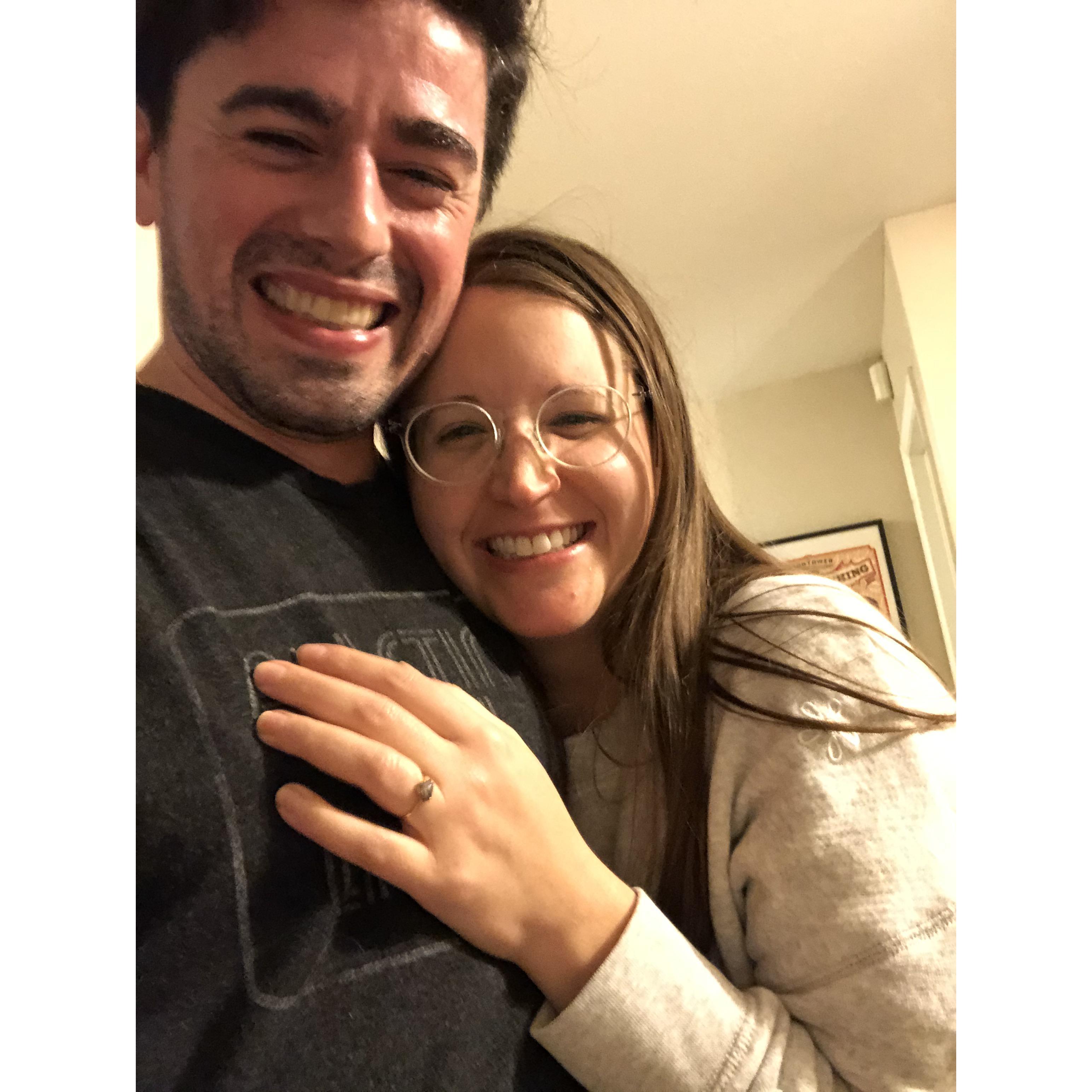 Our first photo has an engaged couple!