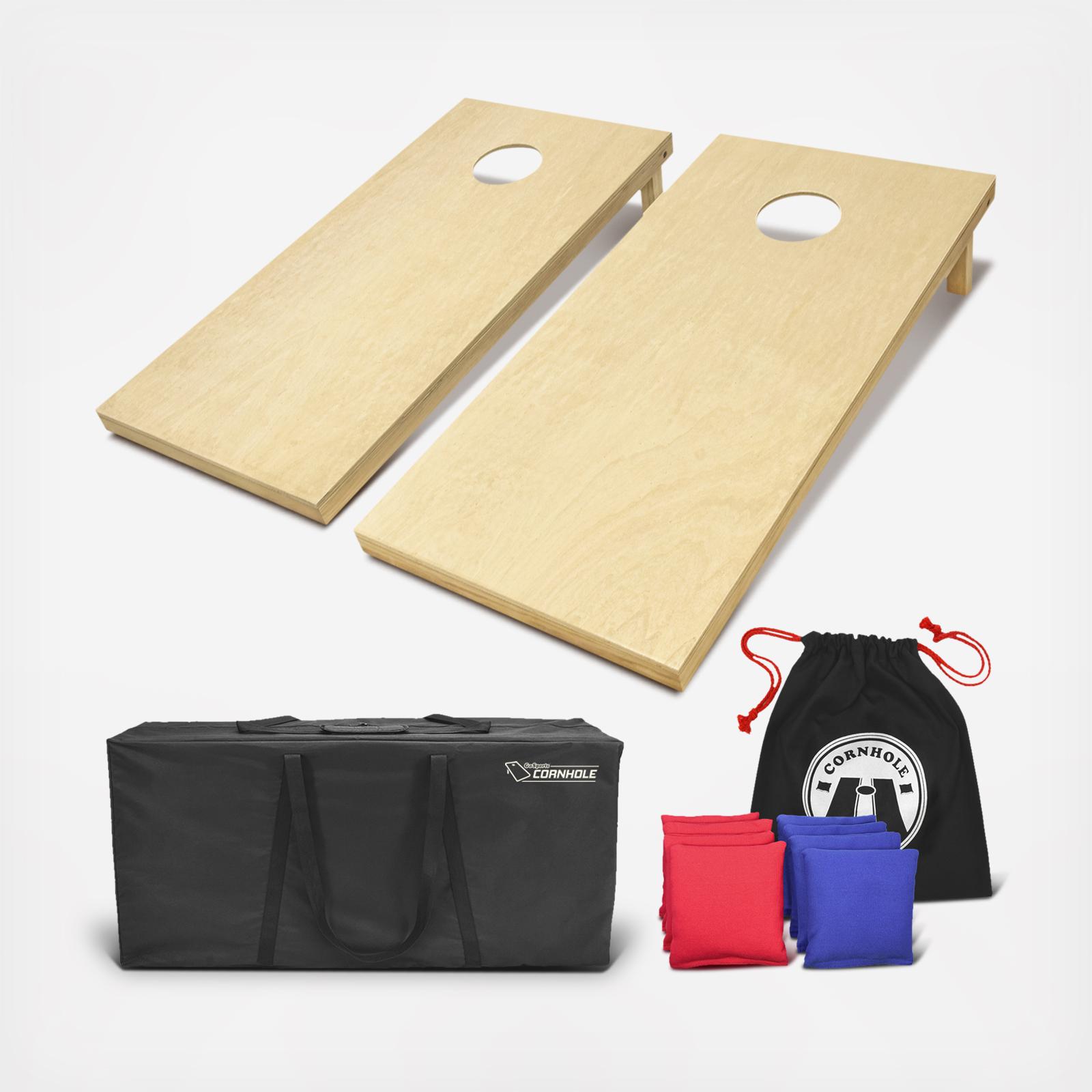 GoSports, 12-Piece Solid Wood Premium Cornhole Set | Zola