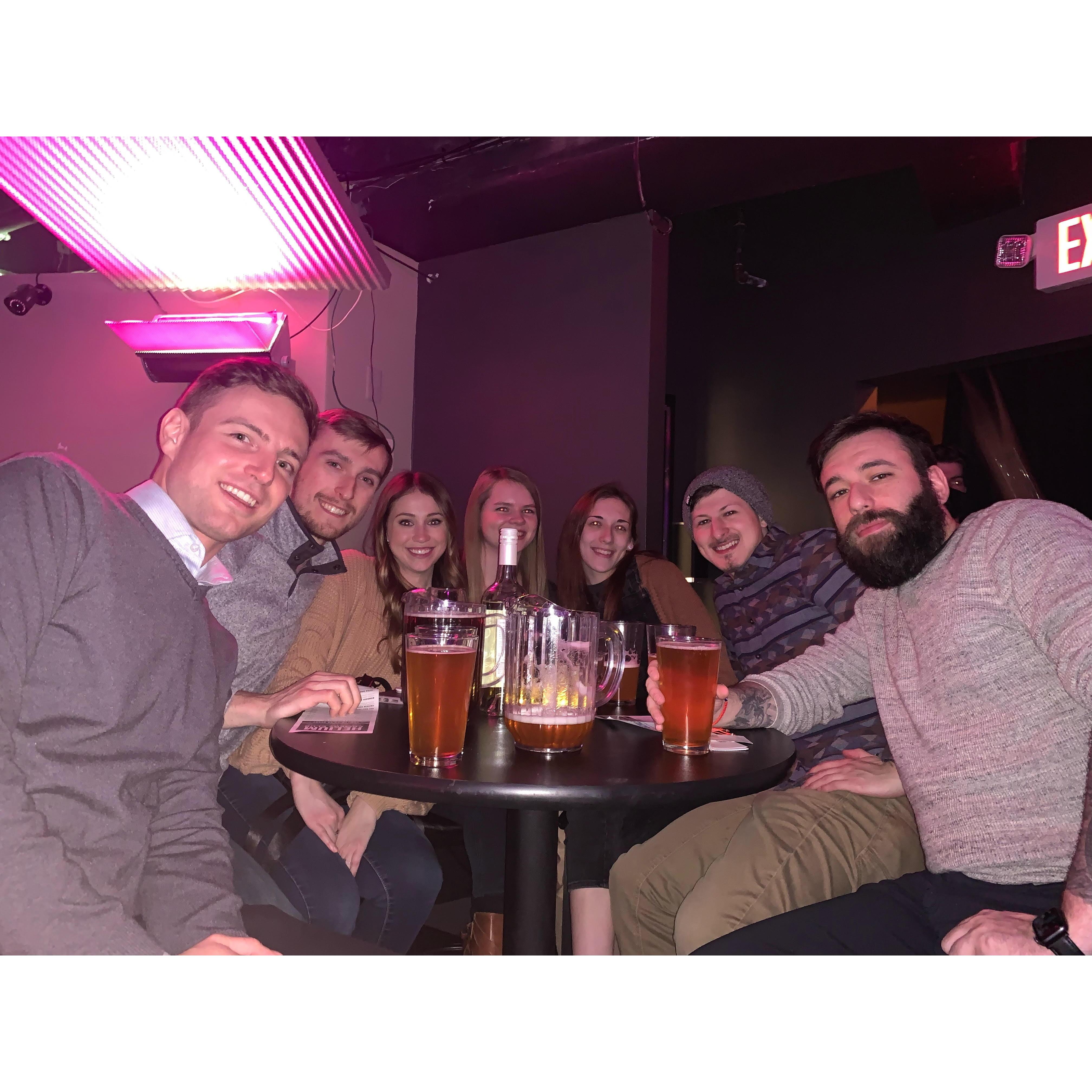 Some of the wedding party!
Dan, Sam, Rashelle, Kathryn, Jess, Dan and Alex