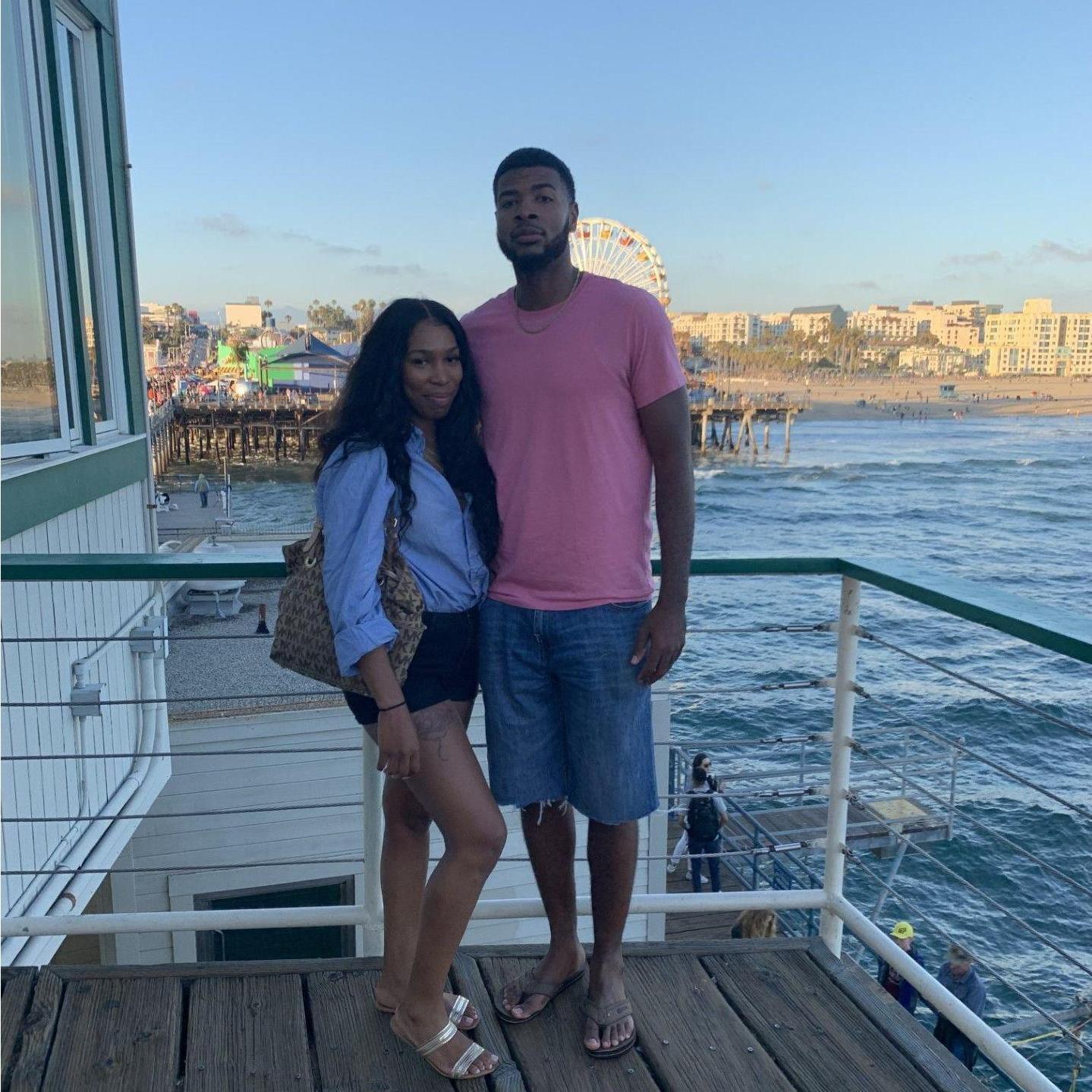 At the Santa Monica pier in California