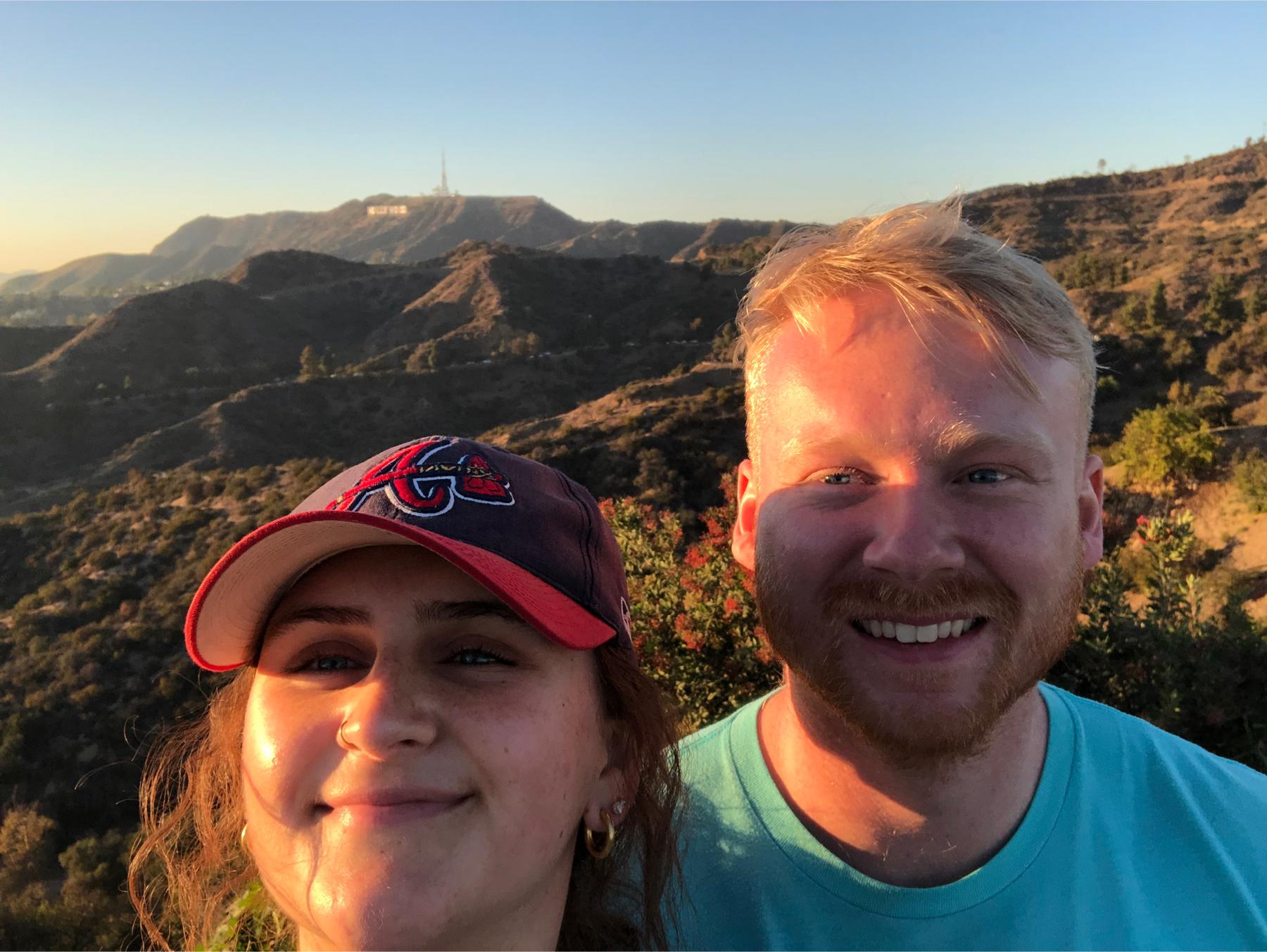 Us + the Hollywood sign!