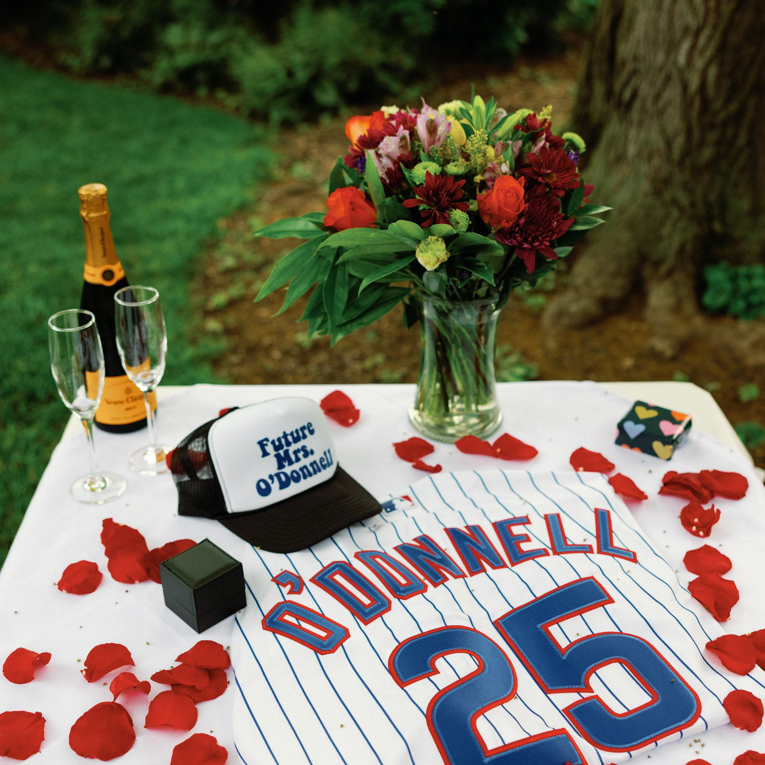 The perfect proposal spread - teammates forever!
