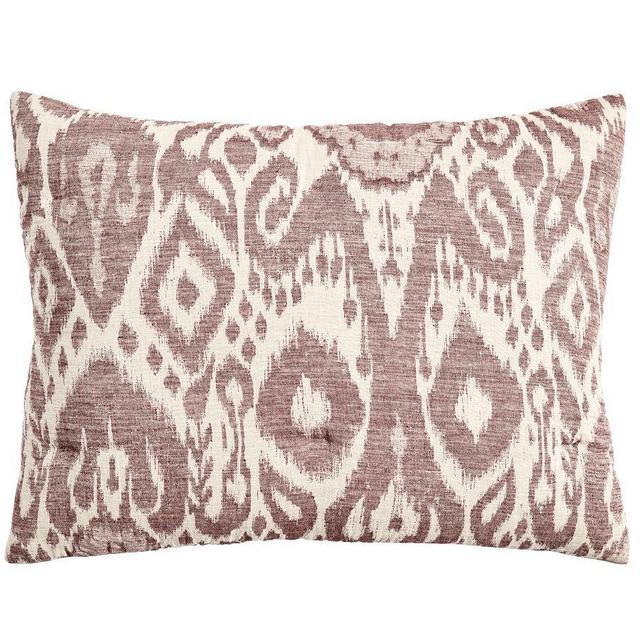 Ikat Jacquard Comforter Sham, Standard, Fig