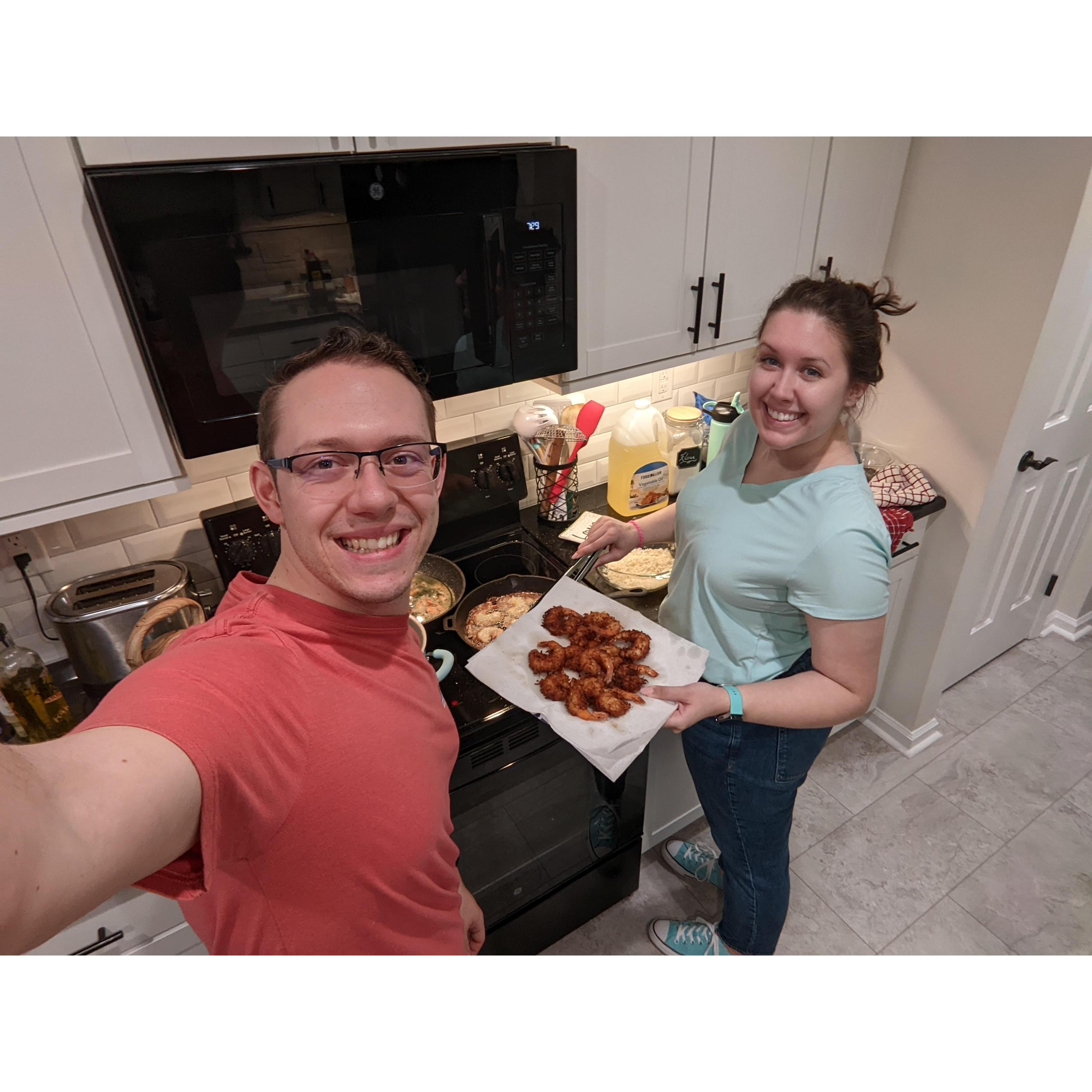 Finally getting to cook together in person!