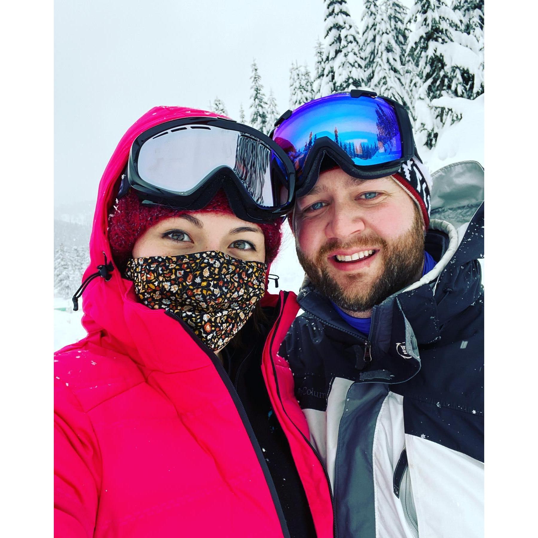 Our Valentine's day ski trip, what a blast, finished up with a snowmobile tour!