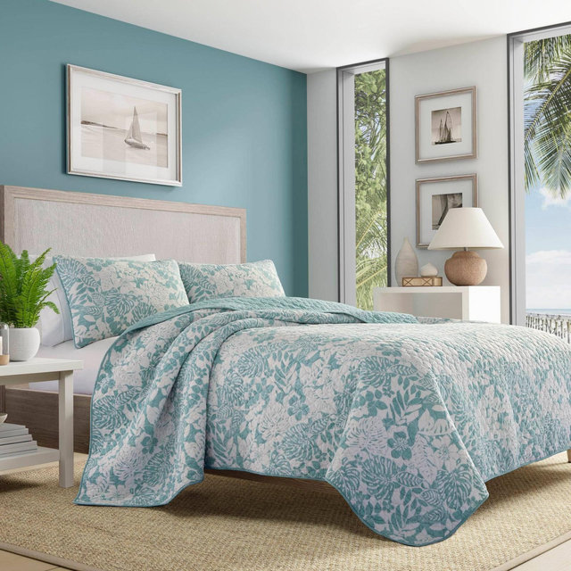 King Laguna Beach Quilt & Sham Set Turquoise - Tommy Bahama