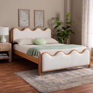 Lilia Mid-Century Modern Scalloped Platform Bed