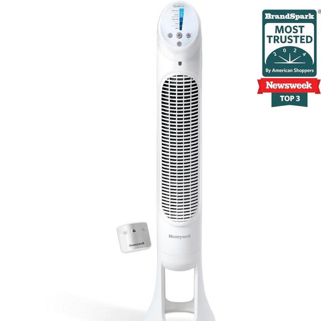 Honeywell HYF260 Quiet Set Whole Room Tower Fan, White