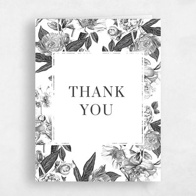 White Wedding Thank You - Trèfle Portrait