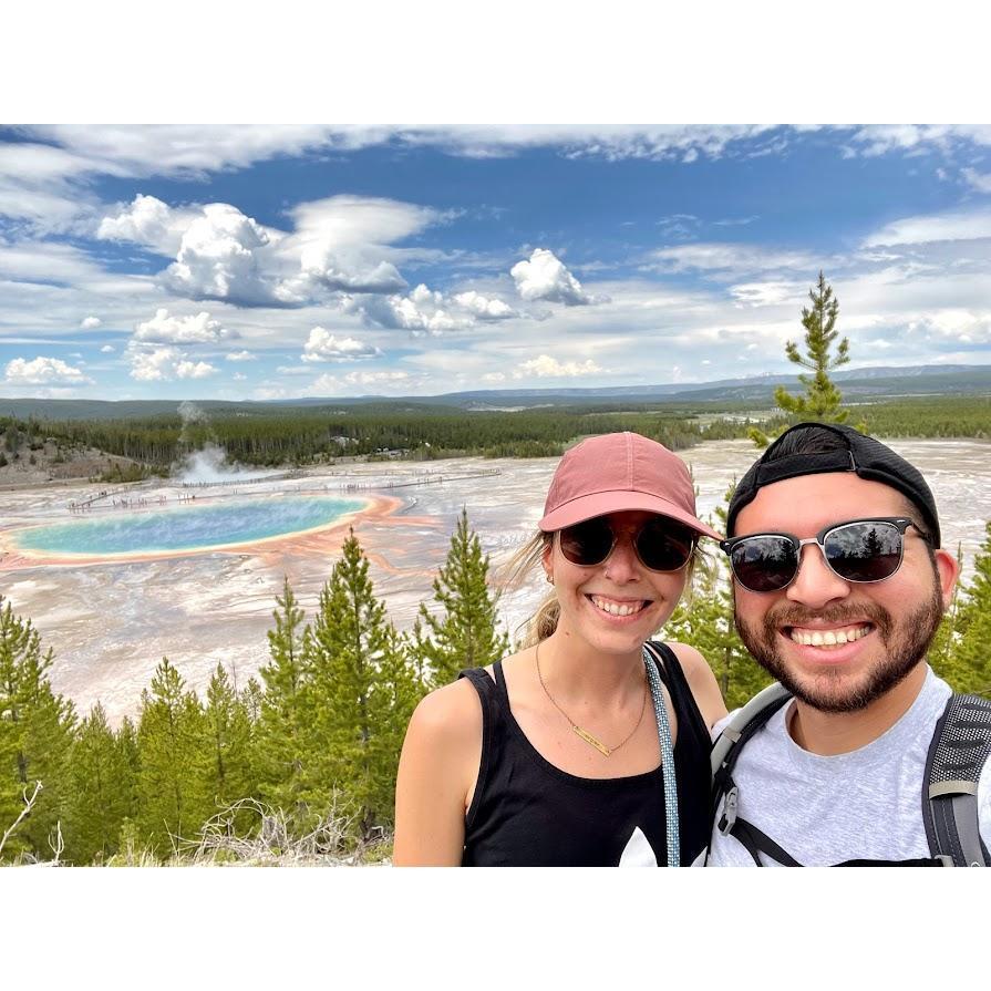 Prismatic springs in Yellowstone