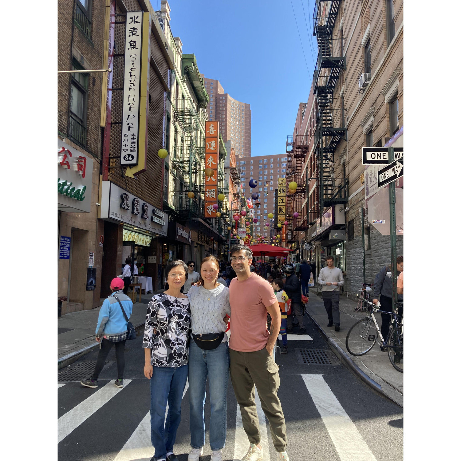 Chinatown with Caitlin's mom.