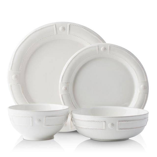 Juliska Berry & Thread French Panel Whitewash 4-Piece Setting