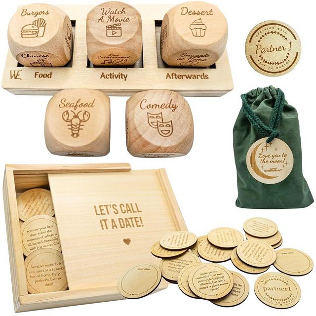 Ultimate Date Night Bundle - Date Night Dice Game + Date Night Box Game - Fun Gift for Couples, Anniversaries, Weddings, Bridal Showers, Girlfriend, Wife, Husband, Boyfriend, Anniversary, Him, or Her
