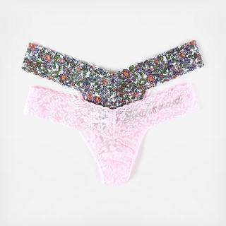 2-Piece "Bridesmaid" & Calico Low Rise Thong Set