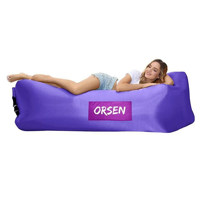 Orsen Inflatable Couch, Inflatable Lounger Air Sofa for Camping Hiking Gear, Anti-Leakage Cool Design Easy Setup Ideal Loungers Chairs for Adults Beach Traveling Backyard Lakeside Picnics and Indoor