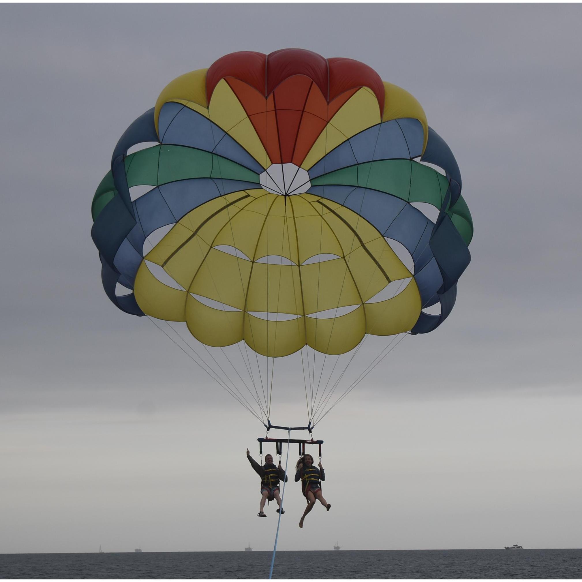 You really can't beat the view! Parasailing for Mel's 28th birthday.