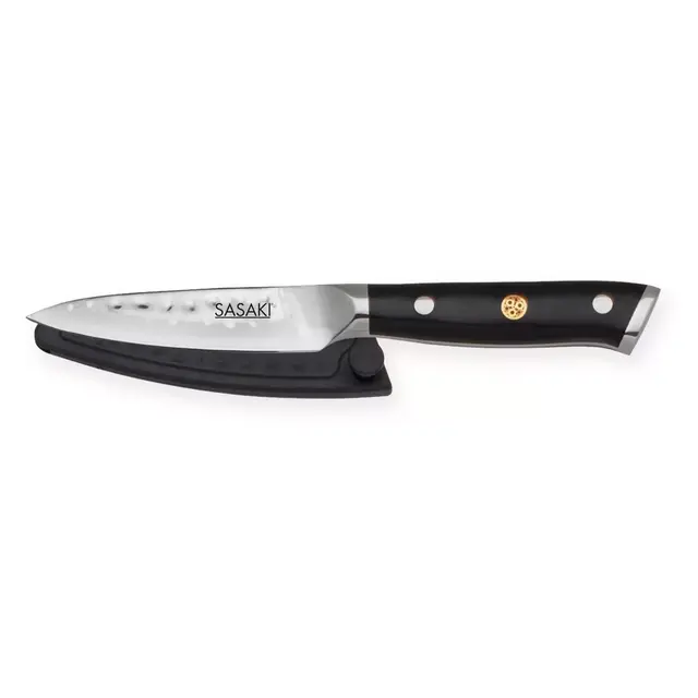 Sasaki Takumi 3.5-Inch Paring Knife with Sheath in Black