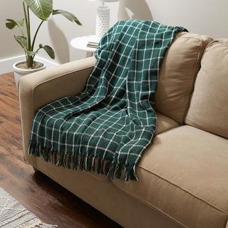 Checked Plaid Throw