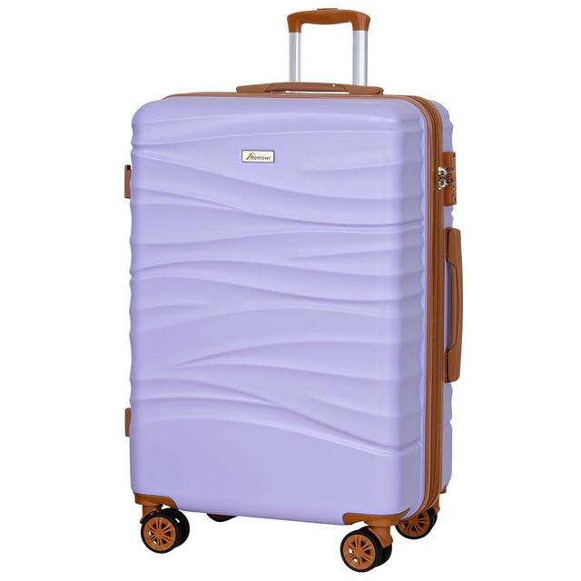 Romswi 30" Hardside Checked Luggage, Large Checked Suitcase with Dual Spinner Wheels, Hardshell Suitcase with TSA Lock,YKK Zipper, Scratch-Resistant Purple