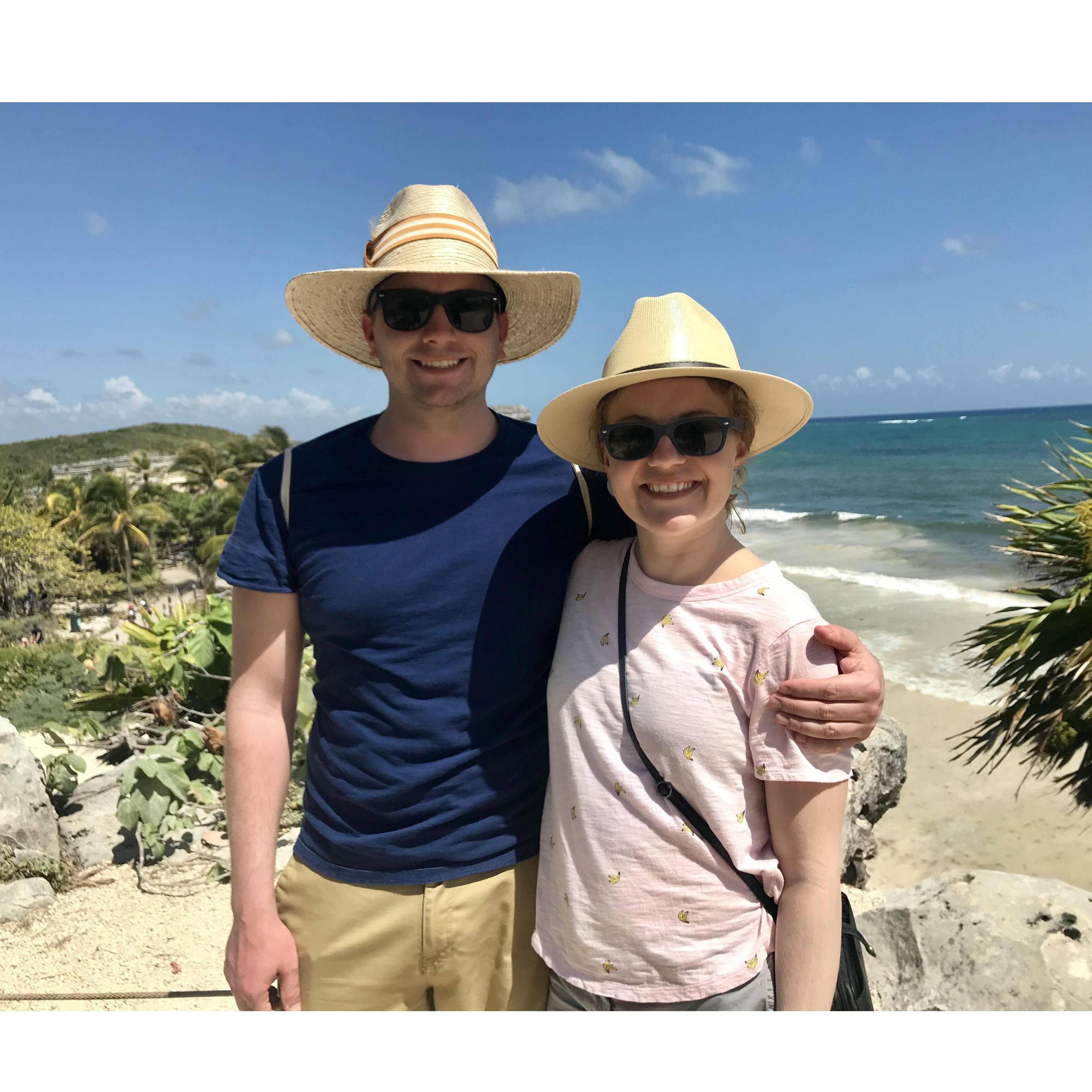 Our first trip together to Playa del Carmen.