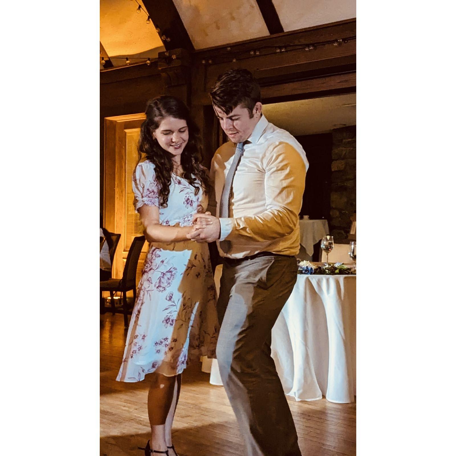 Our first slow dance at Erica and Pat's Wedding. 7/29/23