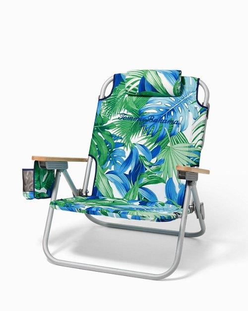 Palm Fronds Deluxe Backpack Beach Chair
