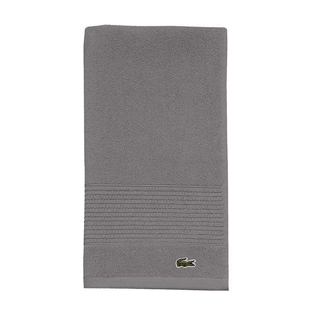 Lacoste Legend Towel, 100% Supima Cotton Loops, 650 GSM, 16"x30" Hand, Meteorite