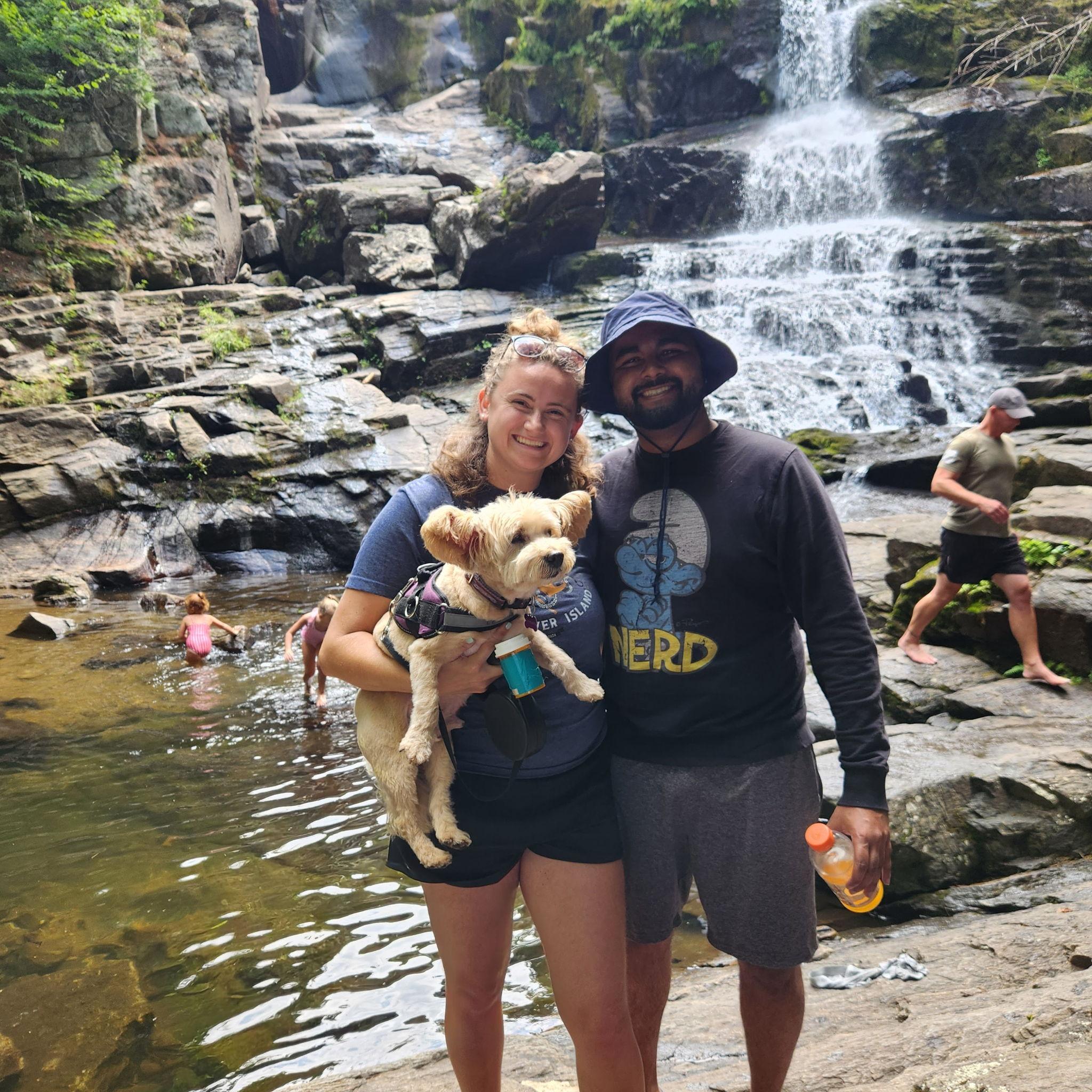 We love to spend free weekends enjoying nature and hiking. Although Leonard's not able to join us anymore due to a health condition, we still love to bring him out with us whenever we can.