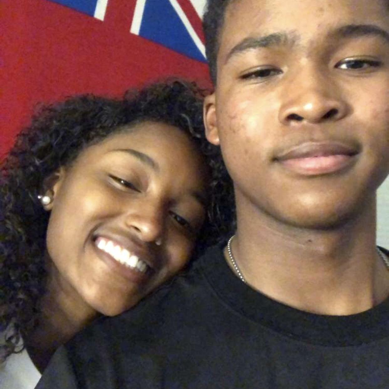 Aria and Roger's first selfie - March 2018