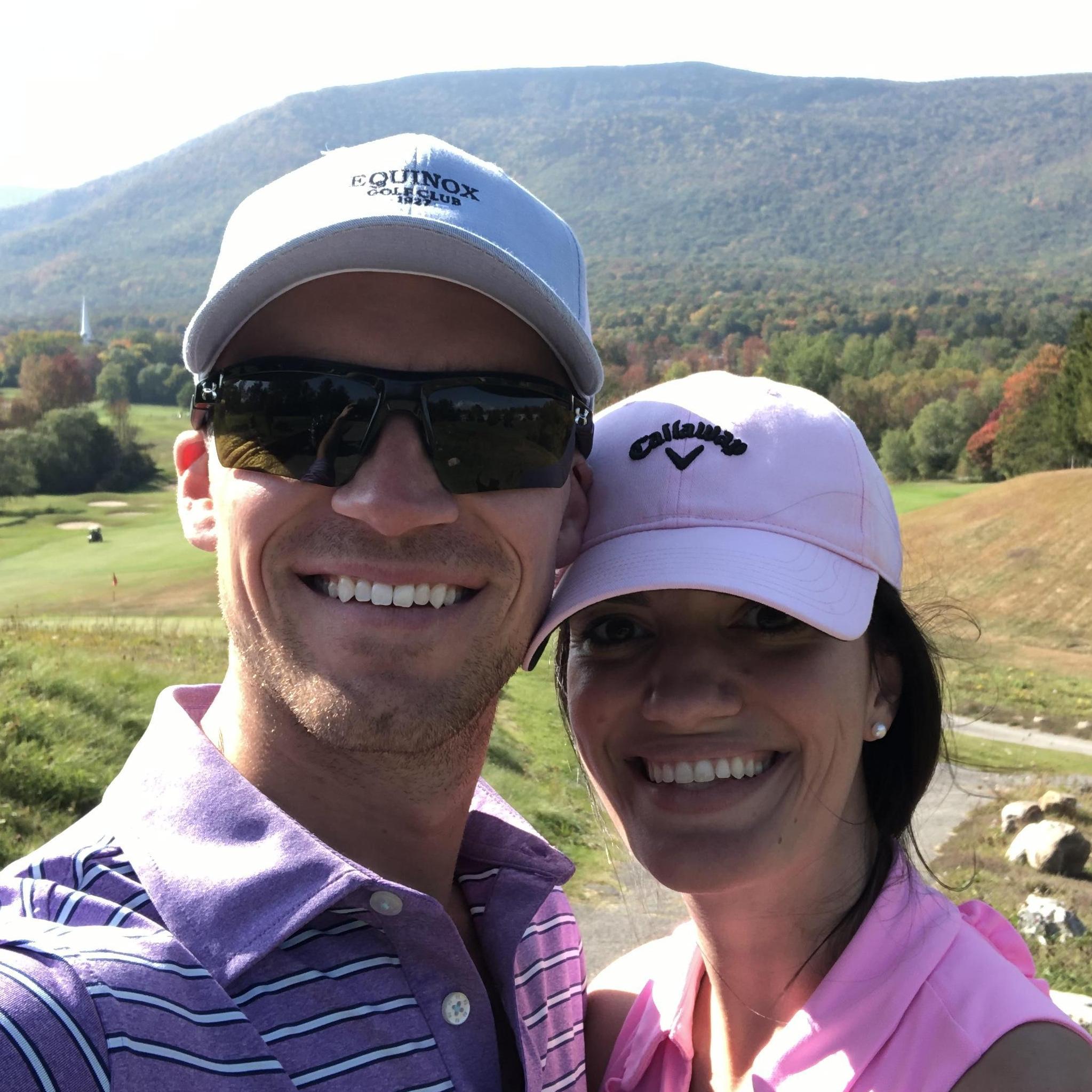 Celebrating Cam's 32nd birthday at Equinox Resort in Manchester, VT.