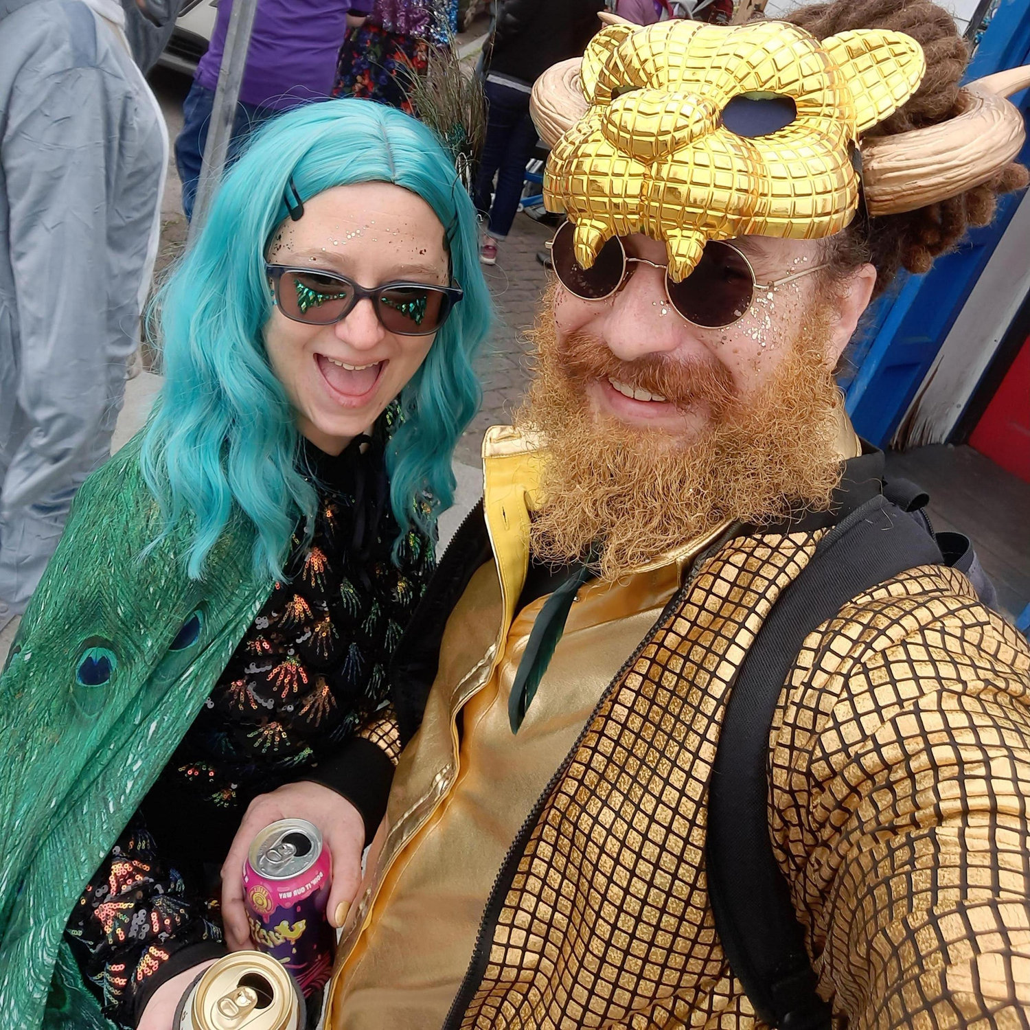 Cuttin' up on Mardi Gras